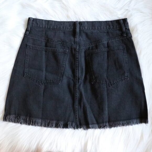 NEW Madewell Rigid Denim A-Line Mini Skirt in Lunar Wash - Picture 8 of 11